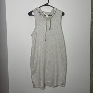 Freedom Trail Heather Gray Sweatshirt Hooded Tank Dress Large Athleisure